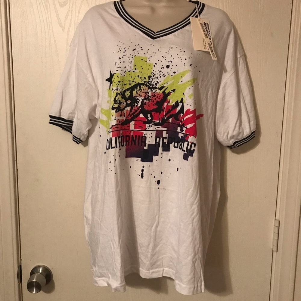 Sovereign State California Republic Men’s Tee New with Tags Neon Colors XL